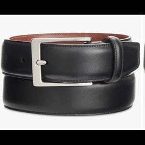 Black leather coated belt 30/34